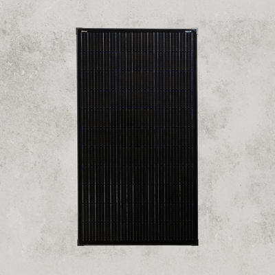 160W 12V Slimline Black Glass Solar Panel (20mm Frame)