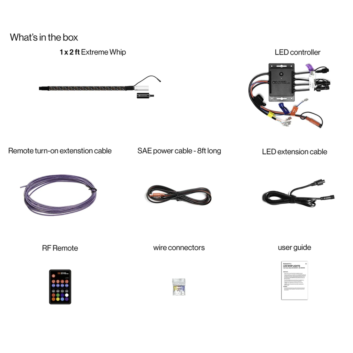 Extreme Whip Kit Qty 1 x 2ft (61cm) plus LEDCast Controller