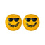 Retro Cover 8" Vinyl Yellow "The Original" Smiley Sunglasses (Pair)