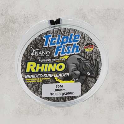 TripleFish rhino braid leader 50m .80mm 200lb green