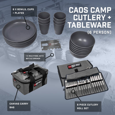 CAOS Camp Cutlery & Tableware (6 person)