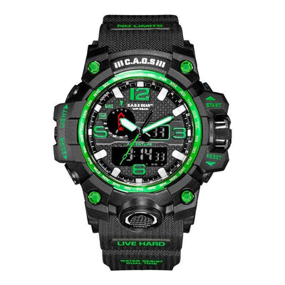 CAOS Sports and Adventure Watch (Black/Green)