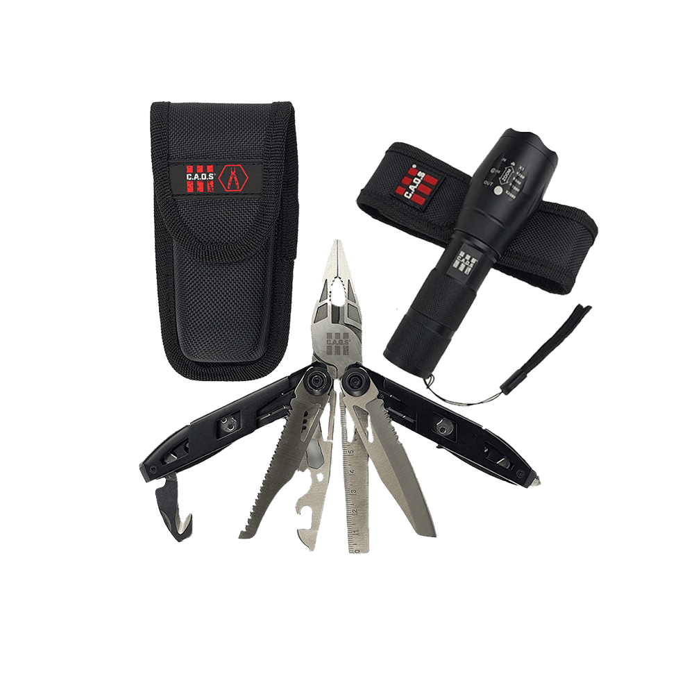 CAOS TACTICAL Multi-tool + LED Torch Set