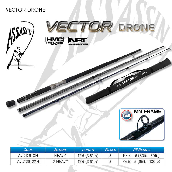 VECTOR 12'6" OVERHEAD DRONE RODS